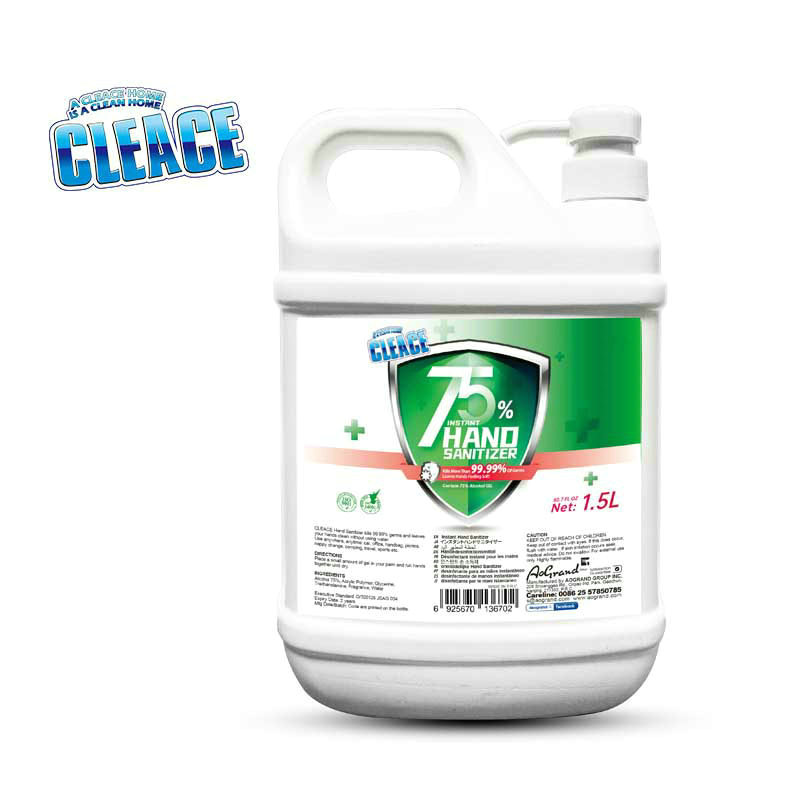 Desinfectante de manos con 75% de alcohol CLEACE